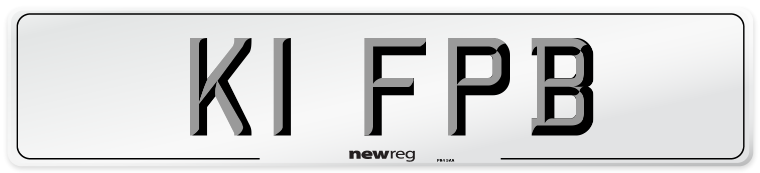 K1 FPB Number Plate from New Reg